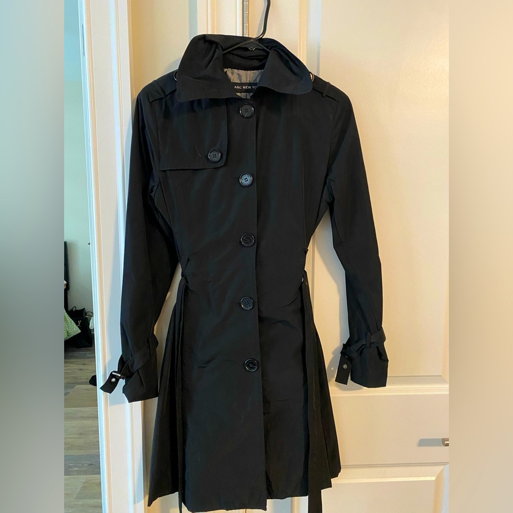 Marc New York Black Trench Coat